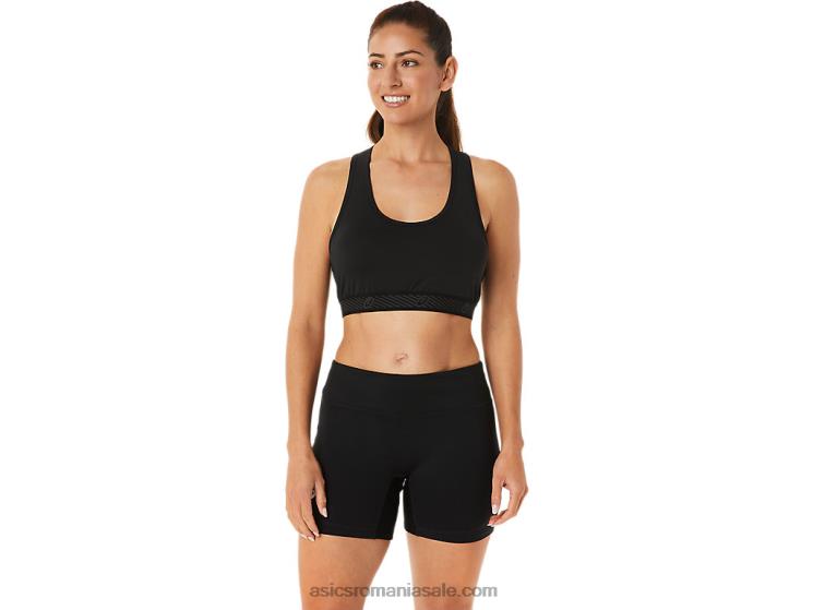 Asics negru de performanță sutien căptușit circuit ii pentru femei ZF4642875