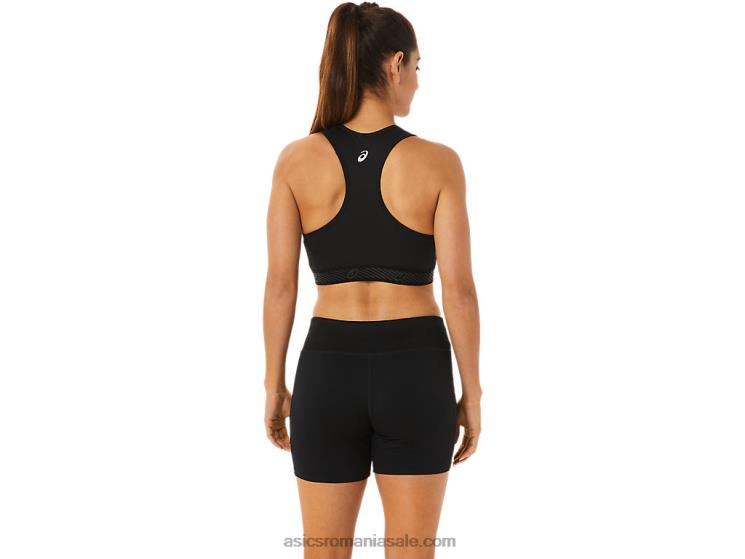 Asics negru de performanță sutien căptușit circuit ii pentru femei ZF4642875