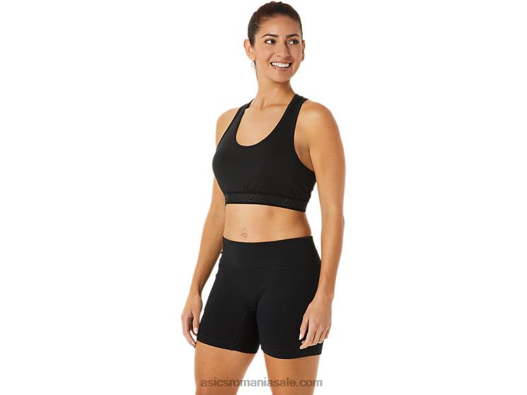 Asics negru de performanță sutien căptușit circuit ii pentru femei ZF4642875