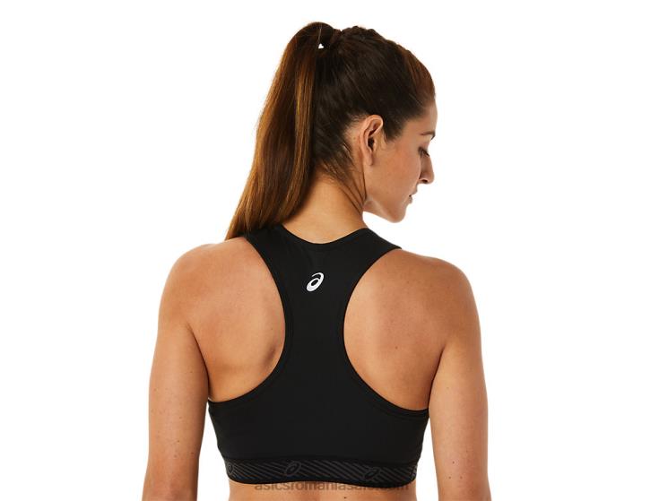 Asics negru de performanță sutien căptușit circuit ii pentru femei ZF4642875