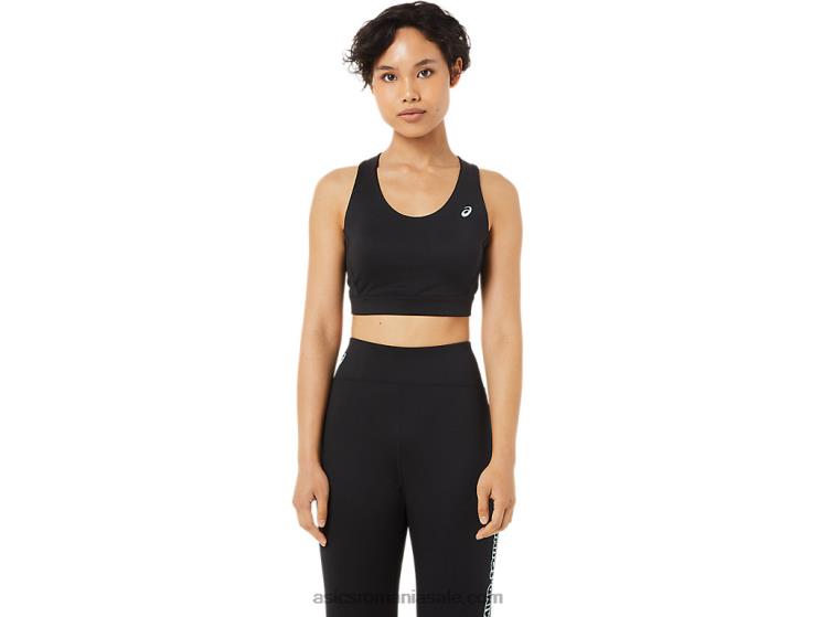 Asics negru de performanță sutien cu bretele încrucișate pentru femei ZF4643371
