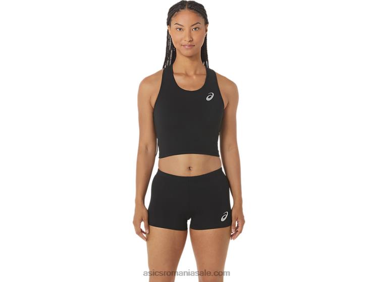 Asics negru de performanță top cropped pentru femei ZF4642312