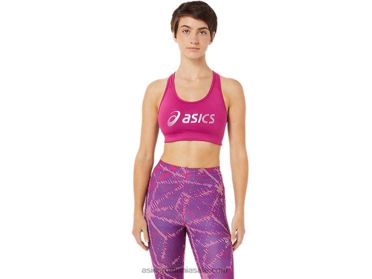 Asics roșu fucsia sutien cu logo sakura pentru femei ZF4643459