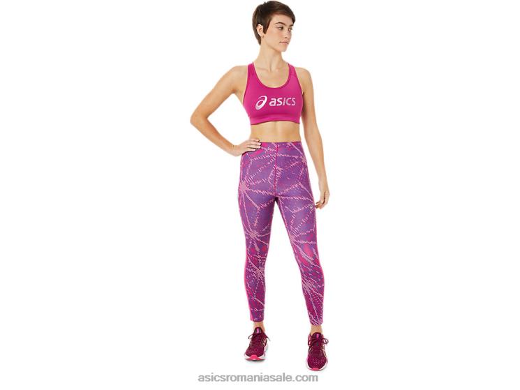 Asics roșu fucsia sutien cu logo sakura pentru femei ZF4643459