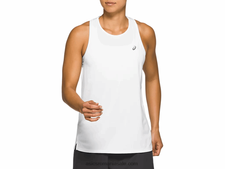 Asics alb strălucitor cursa feminină fără mâneci ZF4642830