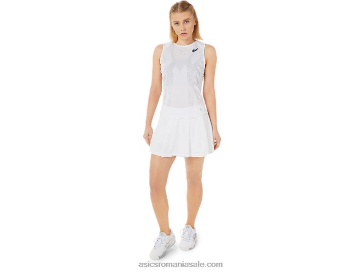 Asics alb strălucitor tanc de chibrit pentru femei ZF4643478
