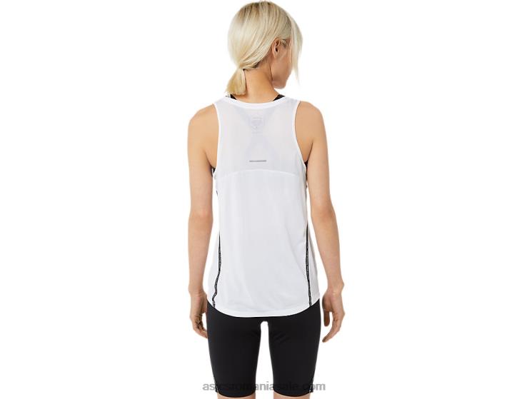 Asics alb strălucitor tanc de curse pentru femei ZF4643331