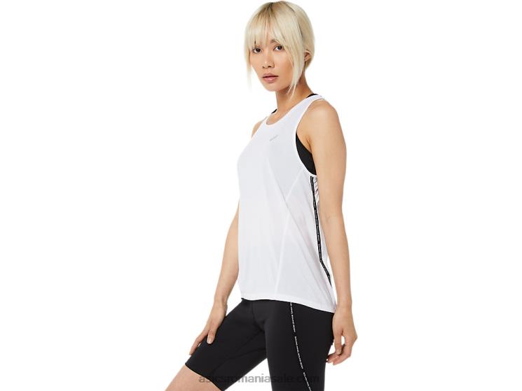 Asics alb strălucitor tanc de curse pentru femei ZF4643331