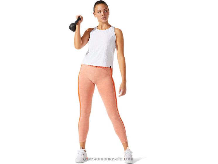 Asics alb strălucitor tanc de damă jacquard cu logo decupat ZF4643966