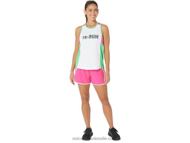 Asics alb/track/roz glo noul maiot de alergare puternic reutilizat pentru femei ZF4642353