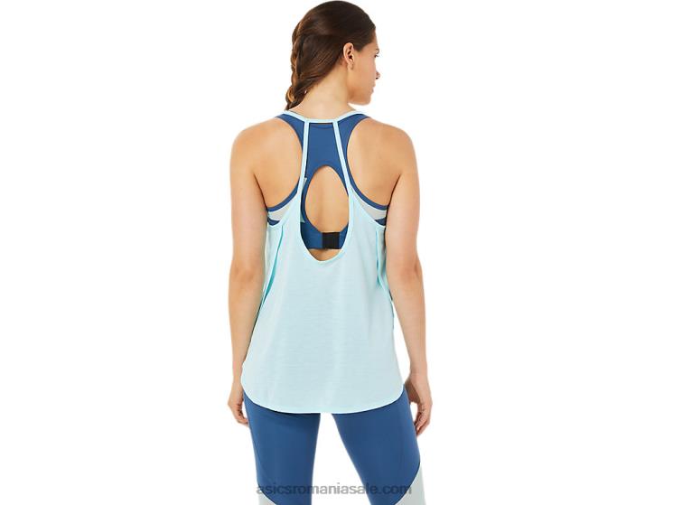 Asics albastru clar top de damă fără mâneci cu fante ZF4643364