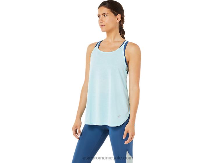 Asics albastru clar top de damă fără mâneci cu fante ZF4643364