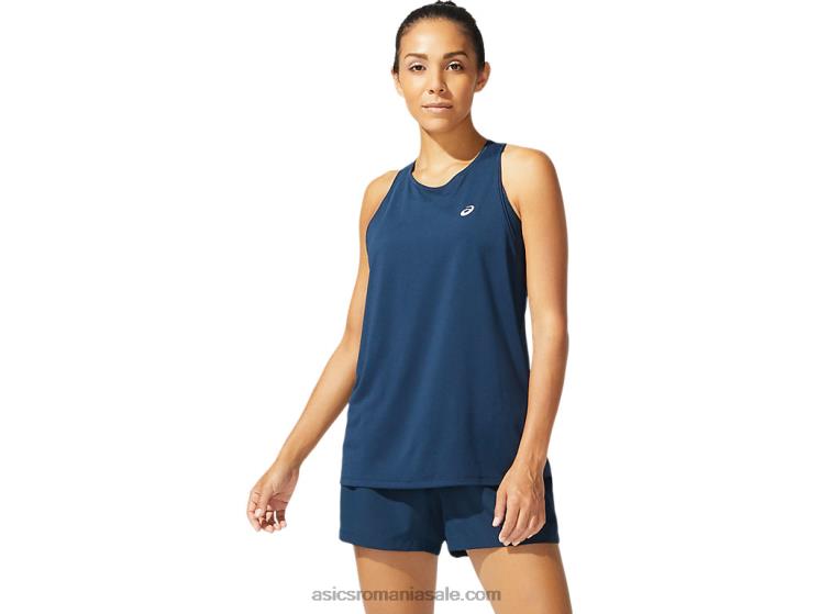 Asics albastru francez cursa feminină fără mâneci ZF4644078