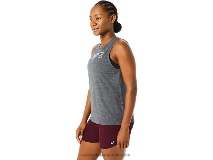 Asics erica/ceaţă gri închis tancul muscular pentru femei ZF4643693