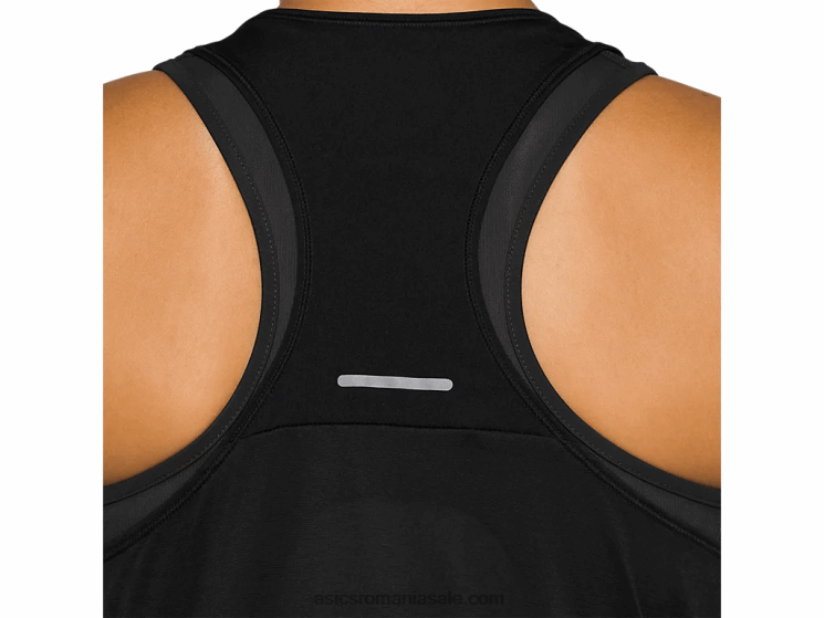 Asics negru de performanță cursa feminină fără mâneci ZF4644184