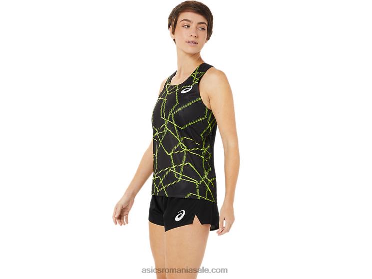 Asics negru de performanță mailet de damă din plasă ușoară ZF4643405