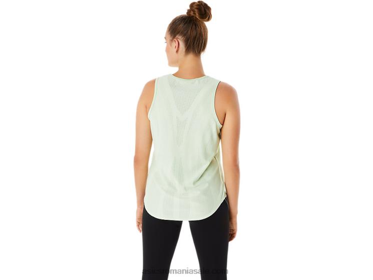 Asics șoptește verde top fără mâneci actibreeze pentru femei ZF4642284
