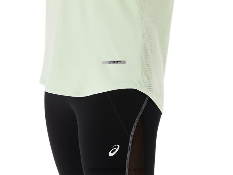 Asics șoptește verde top fără mâneci actibreeze pentru femei ZF4642284