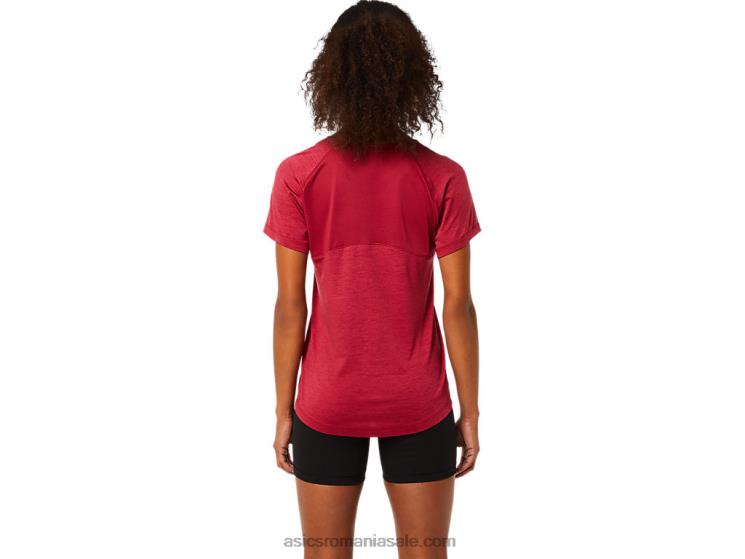 Asics Burgundia top pr lyte cu mânecă scurtă c110 pentru damă ZF4643778
