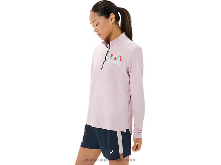 Asics abia roz/albastru francez lam semi-fermoar pregătit pentru femei ZF4643316