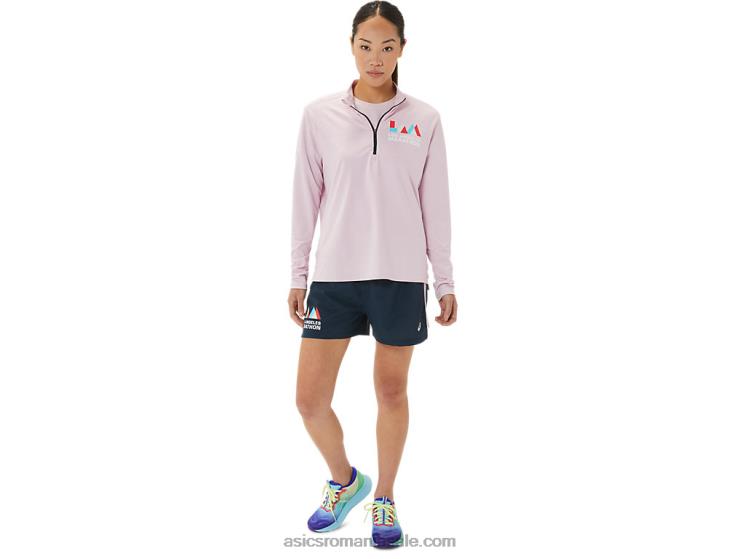 Asics abia roz/albastru francez lam semi-fermoar pregătit pentru femei ZF4643316