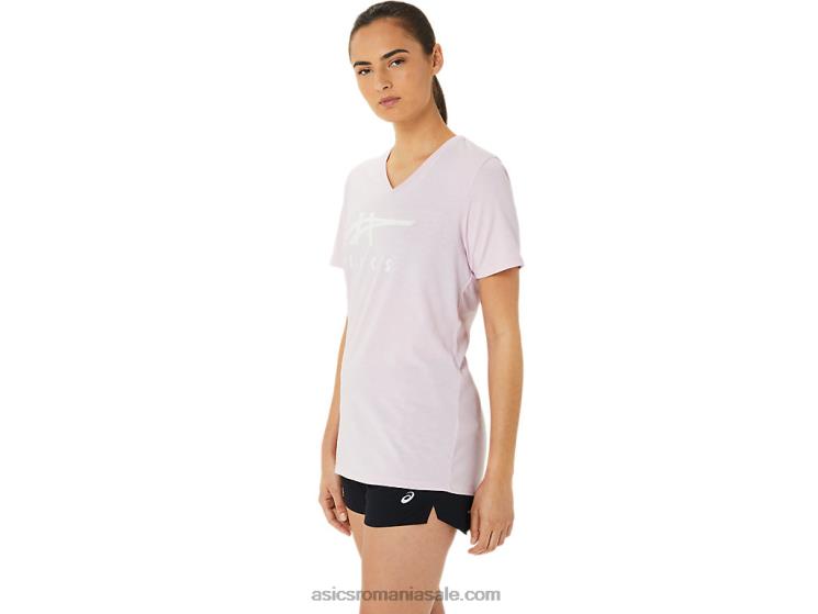 Asics abia s-a ridicat damă dungi cu decolteu în V ZF4643200