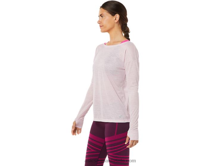 Asics abia s-a ridicat top de damă cu mânecă lungă cu spatele deschis ZF4643382