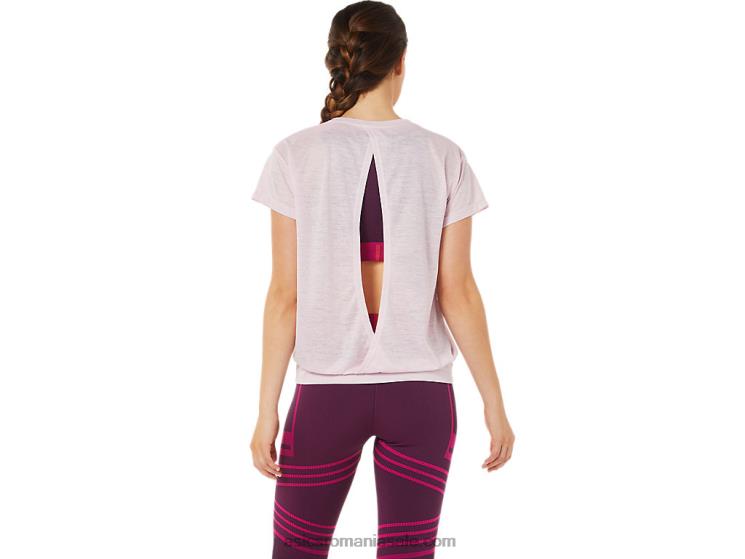 Asics abia s-a ridicat top de damă cu mânecă scurtă cu spatele deschis ZF4643383