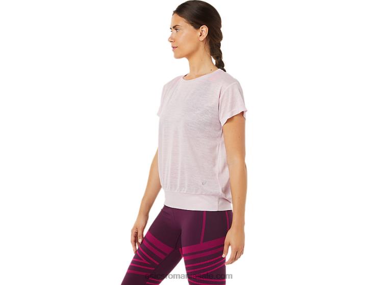 Asics abia s-a ridicat top de damă cu mânecă scurtă cu spatele deschis ZF4643383