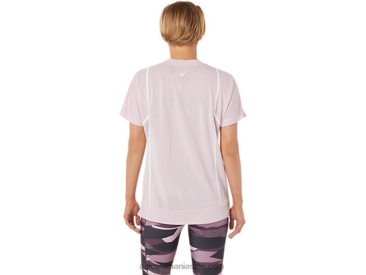 Asics abia trandafir/alb strălucitor noul top strong 92 cu mânecă scurtă pentru femei ZF4643269