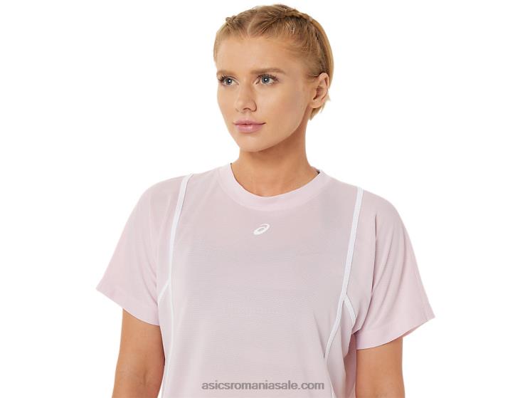 Asics abia trandafir/alb strălucitor noul top strong 92 cu mânecă scurtă pentru femei ZF4643269