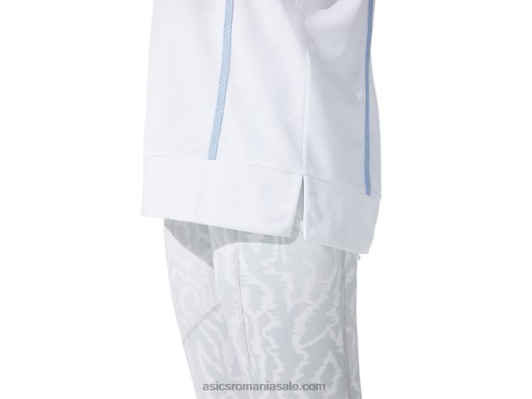 Asics alb strălucitor/ceață noul top strong 92 cu mânecă scurtă pentru femei ZF4643790