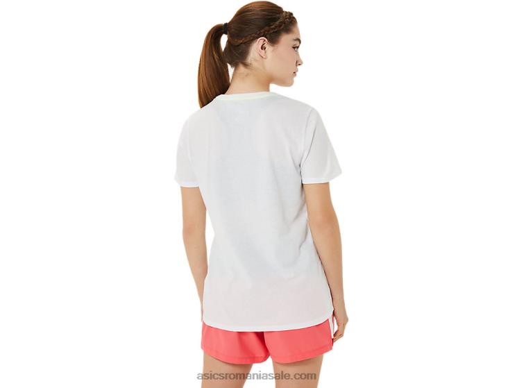 Asics alb strălucitor mânecă scurtă grafică damă care ZF4643215