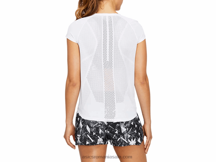 Asics alb strălucitor top cu mânecă scurtă pentru femei future Tokyo Ventilate ZF4644131