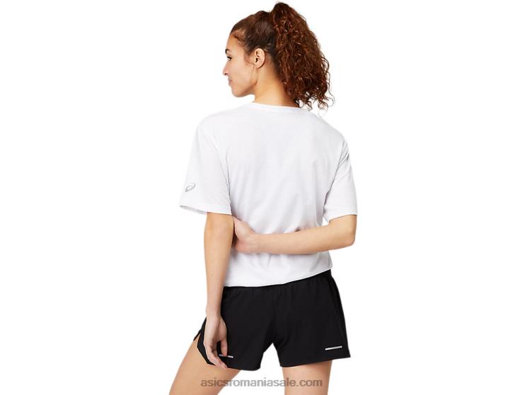 Asics alb strălucitor top grafic cu maneca scurta ZF4641756