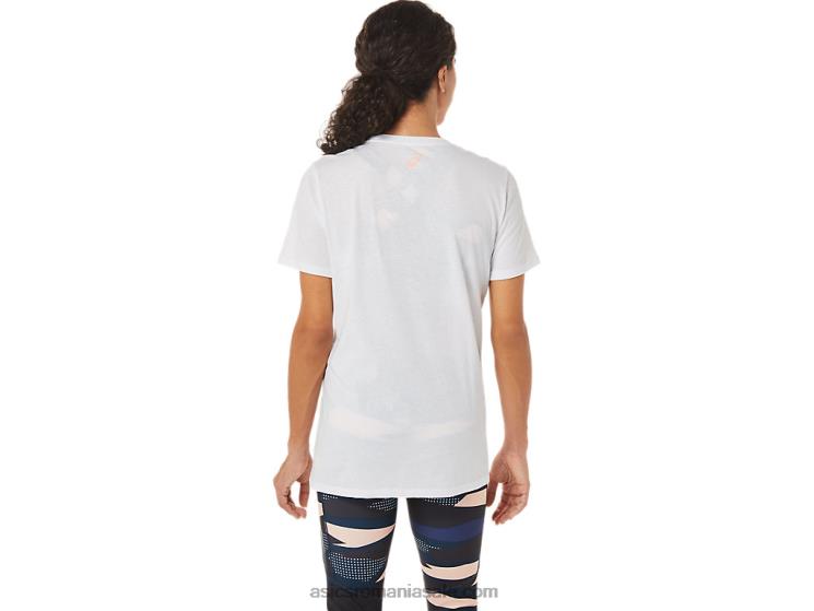 Asics alb strălucitor tricou grafic dama ZF4643574