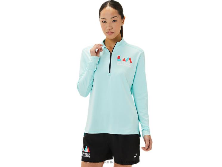 Asics albastru clar/albastru francez lam semi-fermoar pregătit pentru femei ZF4643307