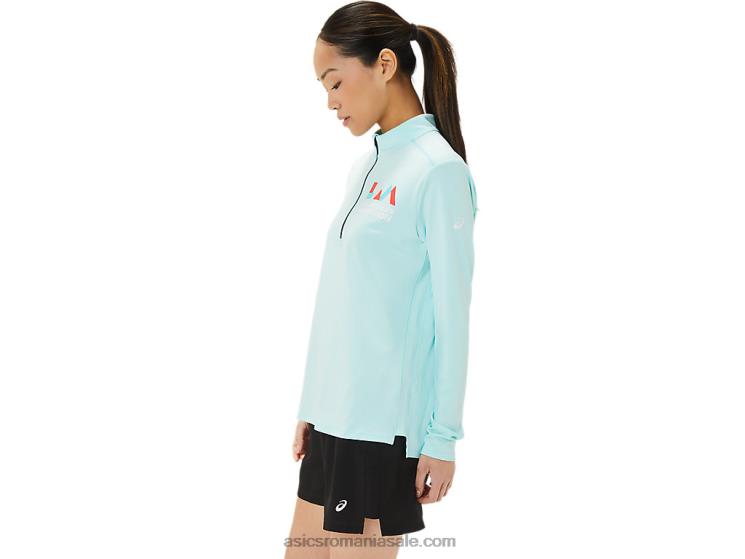 Asics albastru clar/albastru francez lam semi-fermoar pregătit pentru femei ZF4643307