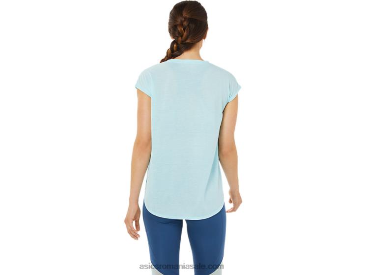Asics albastru clar top cu mânecă scurtă de damă ZF4643369