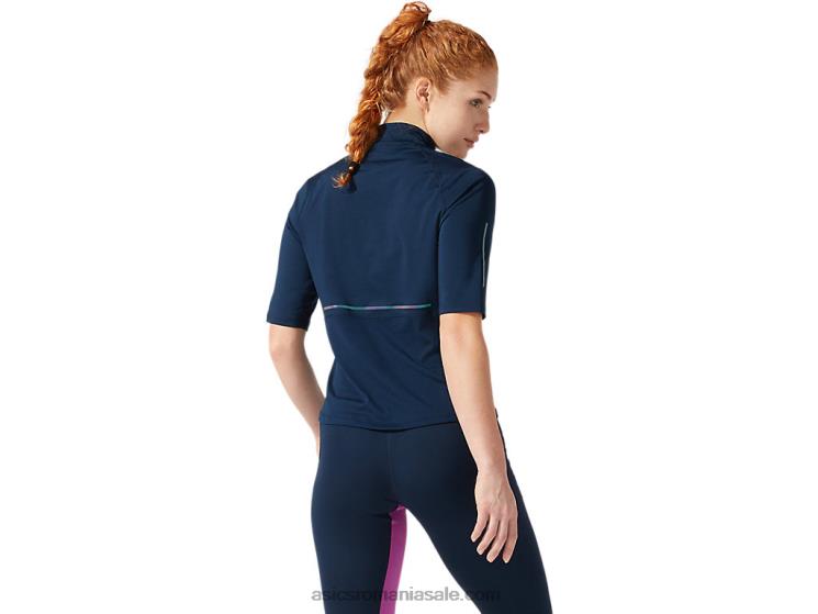 Asics albastru francez top cu mânecă scurtă pentru damă ZF4644064
