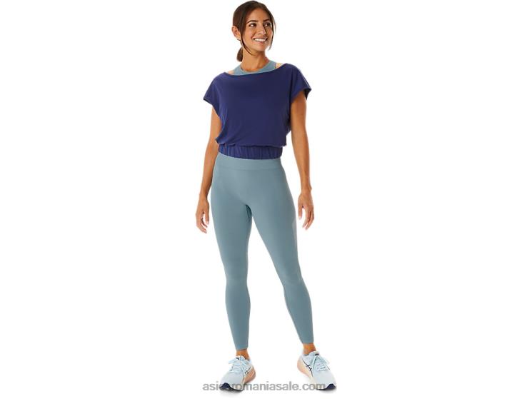 Asics albastru indigo top cu mânecă scurtă nagino flex de damă ZF4642244