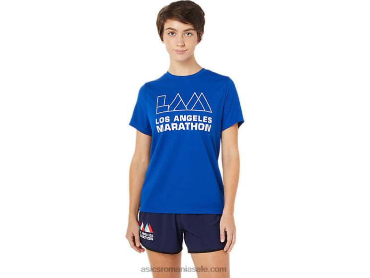 Asics albastru lam ready-set ii pentru femei cu mânecă scurtă 2 ZF4643629