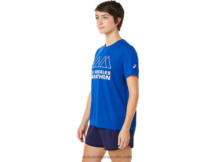 Asics albastru lam ready-set ii pentru femei cu mânecă scurtă 2 ZF4643629