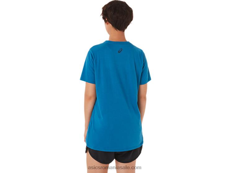 Asics albastru renăscut damă dungi cu decolteu în V ZF4643420