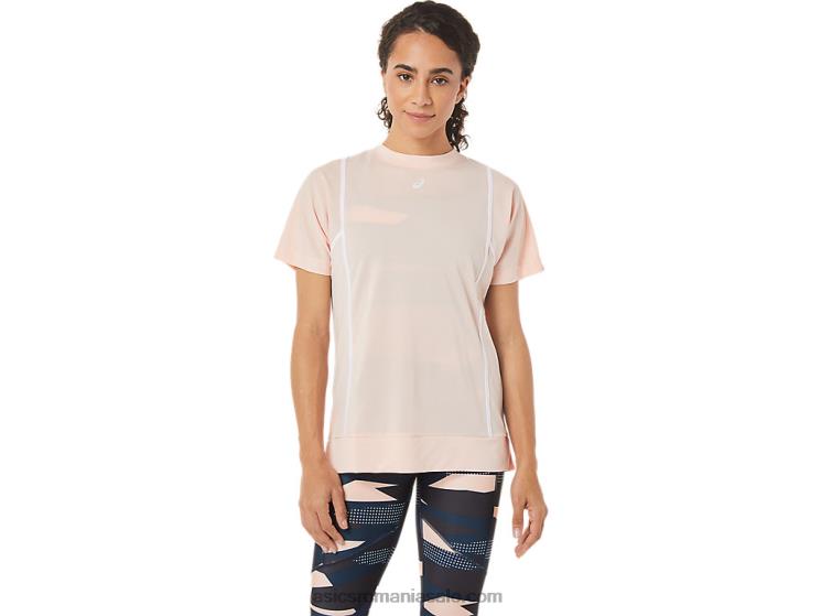 Asics briză/alb strălucitor noul top strong 92 cu mânecă scurtă pentru femei ZF4643281