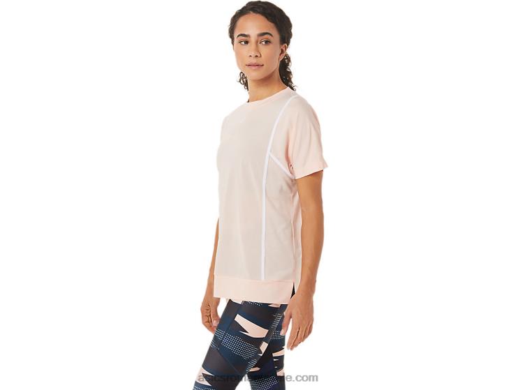 Asics briză/alb strălucitor noul top strong 92 cu mânecă scurtă pentru femei ZF4643281