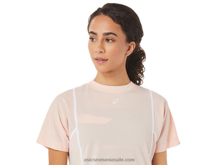 Asics briză/alb strălucitor noul top strong 92 cu mânecă scurtă pentru femei ZF4643281