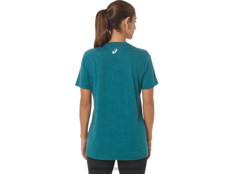 Asics catifea pin heather slogan de floarea soarelui pentru femei, cu decolteu în V ZF4642812