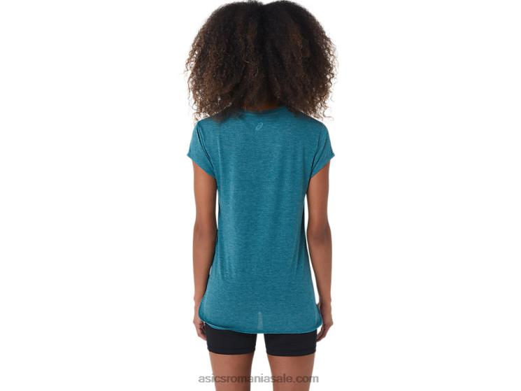 Asics catifea pin heather top de damă negru cu decolteu în v ZF4643045