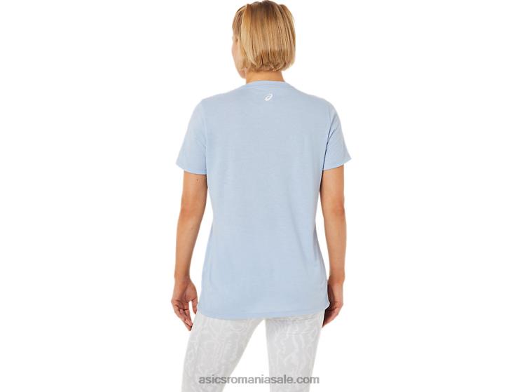 Asics ceață/galben strălucitor noul tricou grafic strong 92 pentru femei ZF4643761